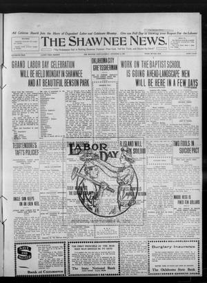 Primary view of object titled 'The Shawnee News. (Shawnee, Okla.), Vol. 15, No. 110, Ed. 1 Saturday, September 3, 1910'.