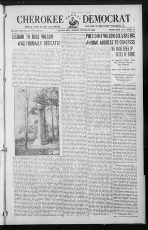 Cherokee County Democrat (Tahlequah, Okla.), Vol. 29, No. 13, Ed. 1 Thursday, December 10, 1914