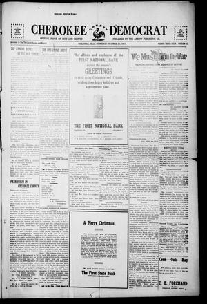 Cherokee County Democrat (Tahlequah, Okla.), Vol. 33, No. 15, Ed. 1 Wednesday, December 26, 1917