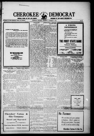 Cherokee County Democrat (Tahlequah, Okla.), Vol. 34, No. 52, Ed. 1 Wednesday, November 19, 1919