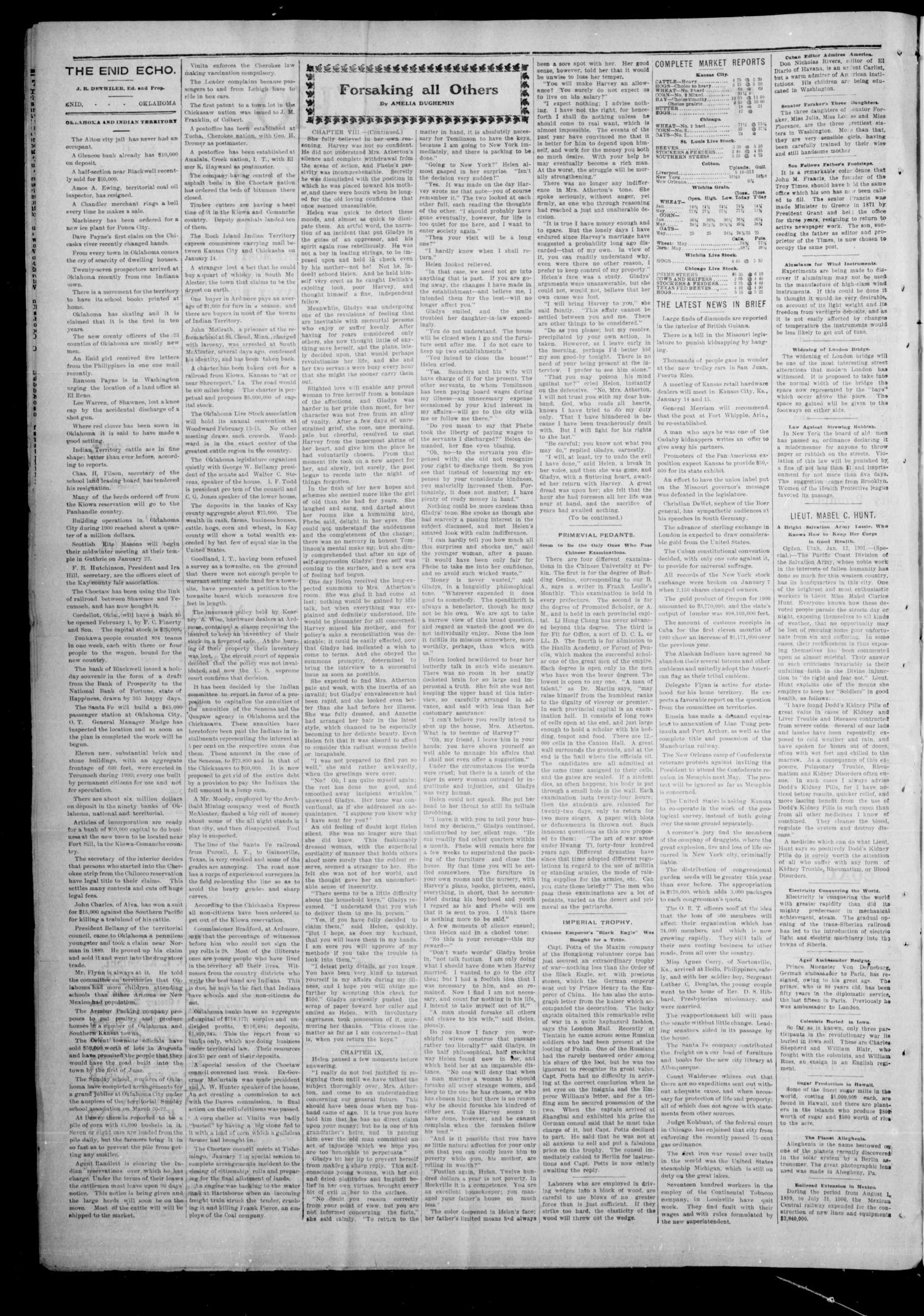 The Enid Echo. (Enid, Okla.), Vol. 2, No. 11, Ed. 1 Wednesday, January 16, 1901
                                                
                                                    [Sequence #]: 2 of 4
                                                