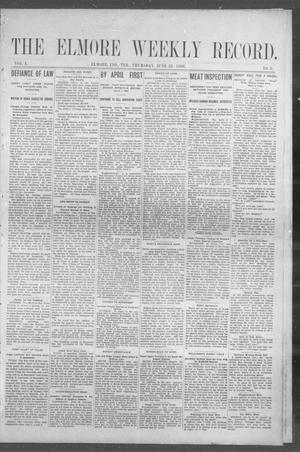 The Elmore Weekly Record. (Elmore, Indian Terr.), Vol. 1, No. 3, Ed. 1 Thursday, June 28, 1906