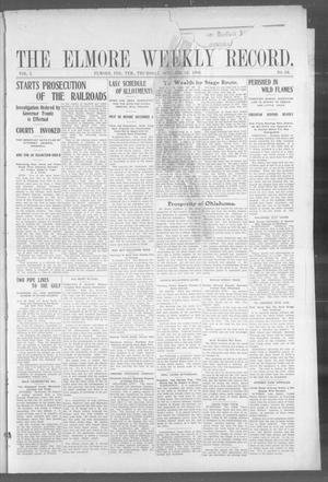 The Elmore Weekly Record. (Elmore, Indian Terr.), Vol. 1, No. 19, Ed. 1 Thursday, October 18, 1906