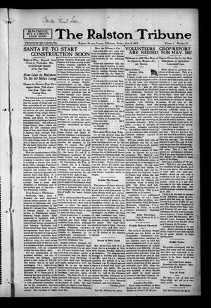 Primary view of object titled 'The Ralston Tribune (Ralston, Okla.), Vol. 1, No. 51, Ed. 1 Friday, June 8, 1917'.