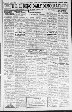 Primary view of The El Reno Daily Democrat (El Reno, Okla.), Vol. 37, No. 15, Ed. 1 Tuesday, February 14, 1928