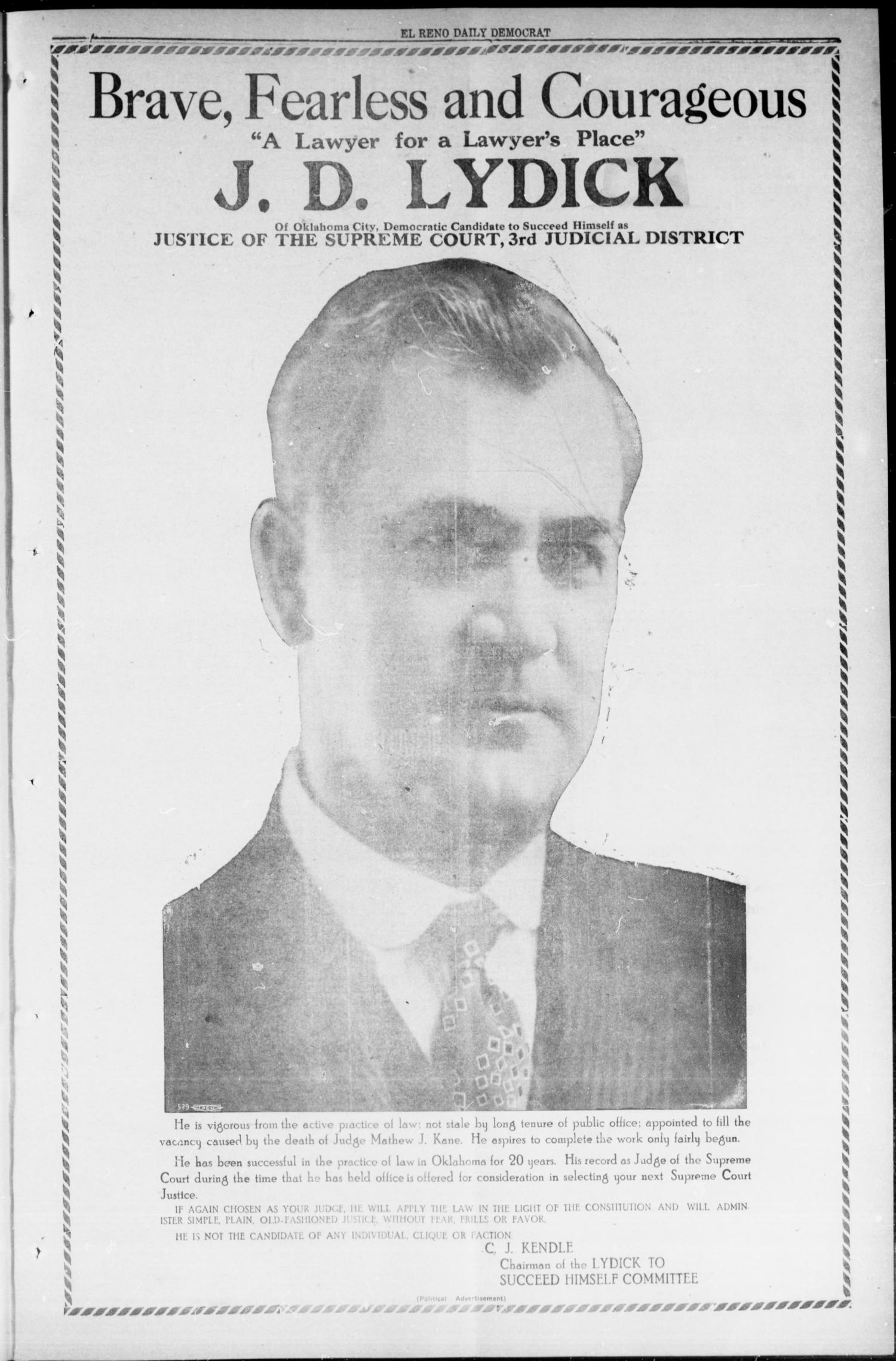 The El Reno Daily Democrat (El Reno, Okla.), Vol. 33, No. 247, Ed. 1 Tuesday, June 24, 1924
                                                
                                                    [Sequence #]: 3 of 4
                                                