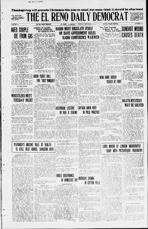 Primary view of object titled 'The El Reno Daily Democrat (El Reno, Okla.), Vol. 34, No. 259, Ed. 1 Monday, November 9, 1925'.