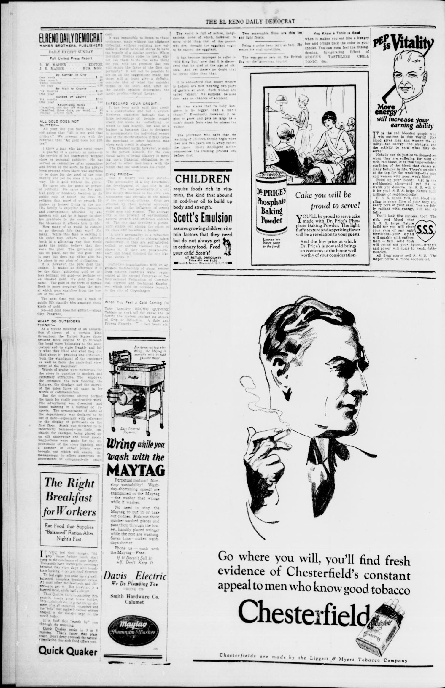 The El Reno Daily Democrat (El Reno, Okla.), Vol. 34, No. 348, Ed. 1 Tuesday, February 23, 1926
                                                
                                                    [Sequence #]: 2 of 4
                                                
