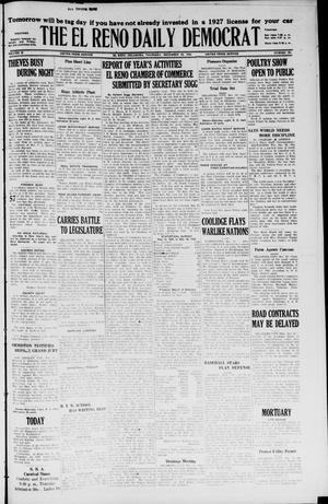 Primary view of object titled 'The El Reno Daily Democrat (El Reno, Okla.), Vol. 35, No. 295, Ed. 1 Thursday, December 30, 1926'.