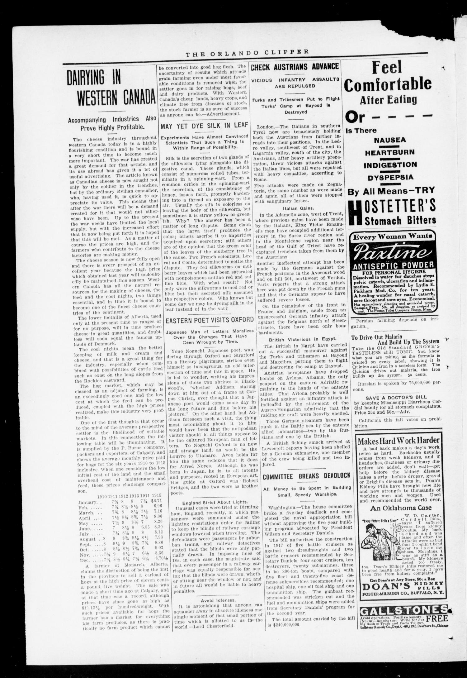 The Orlando Clipper (Orlando, Okla.), Vol. 10, No. 26, Ed. 1 Friday, June 2, 1916
                                                
                                                    [Sequence #]: 2 of 8
                                                