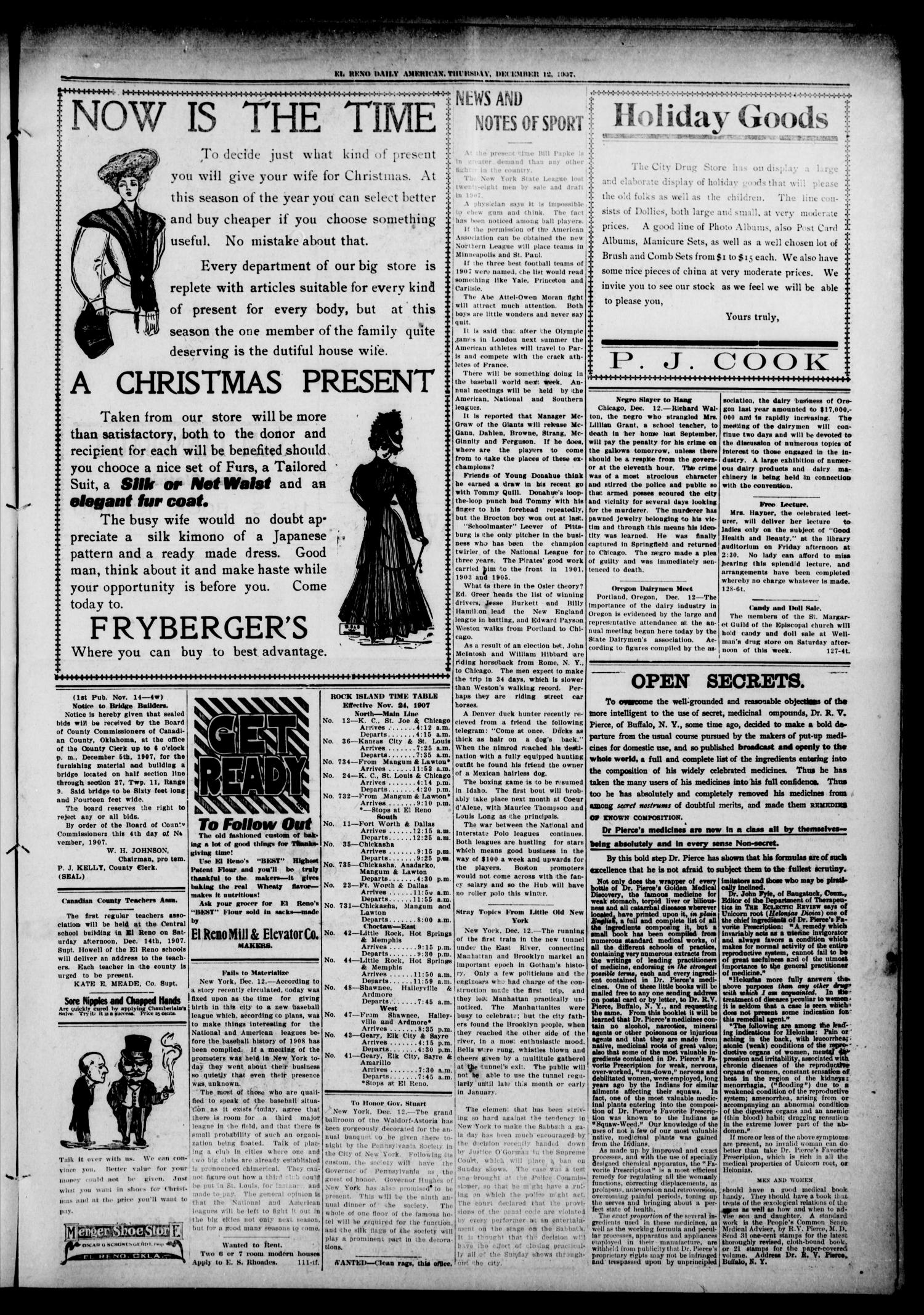 El Reno Daily American. (El Reno, Okla.), Vol. 15, No. 129, Ed. 1 Thursday, December 12, 1907
                                                
                                                    [Sequence #]: 3 of 8
                                                