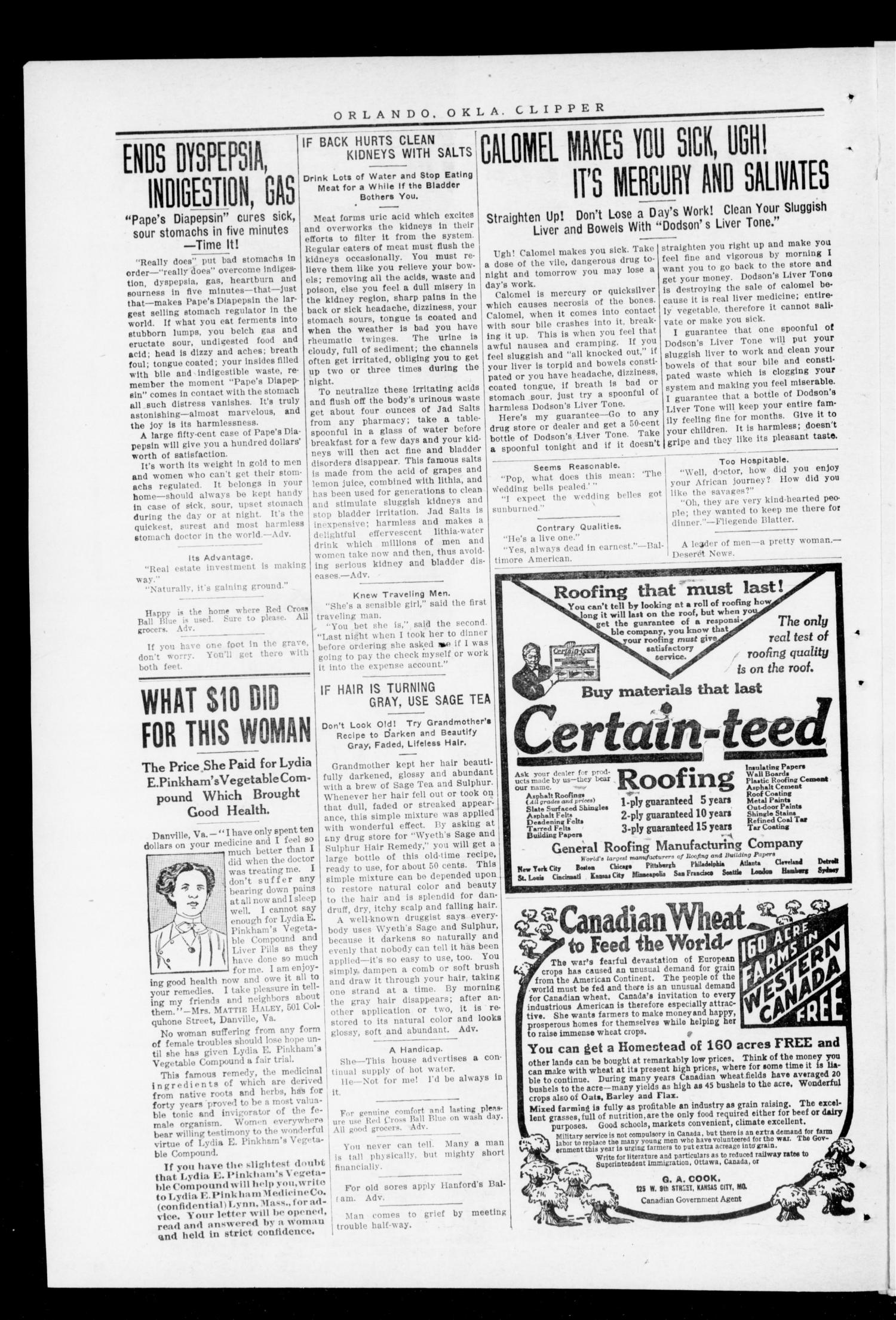 The Orlando Clipper (Orlando, Okla.), Vol. 9, No. 13, Ed. 1 Friday, March 5, 1915
                                                
                                                    [Sequence #]: 2 of 13
                                                