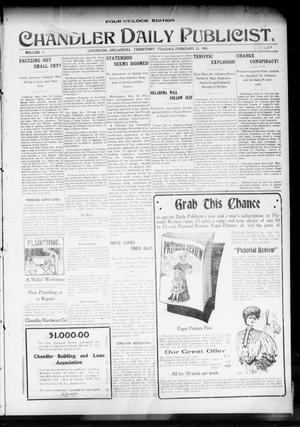 Chandler Daily Publicist. (Chandler, Okla. Terr.), Vol. 3, No. 279, Ed. 1 Tuesday, February 21, 1905