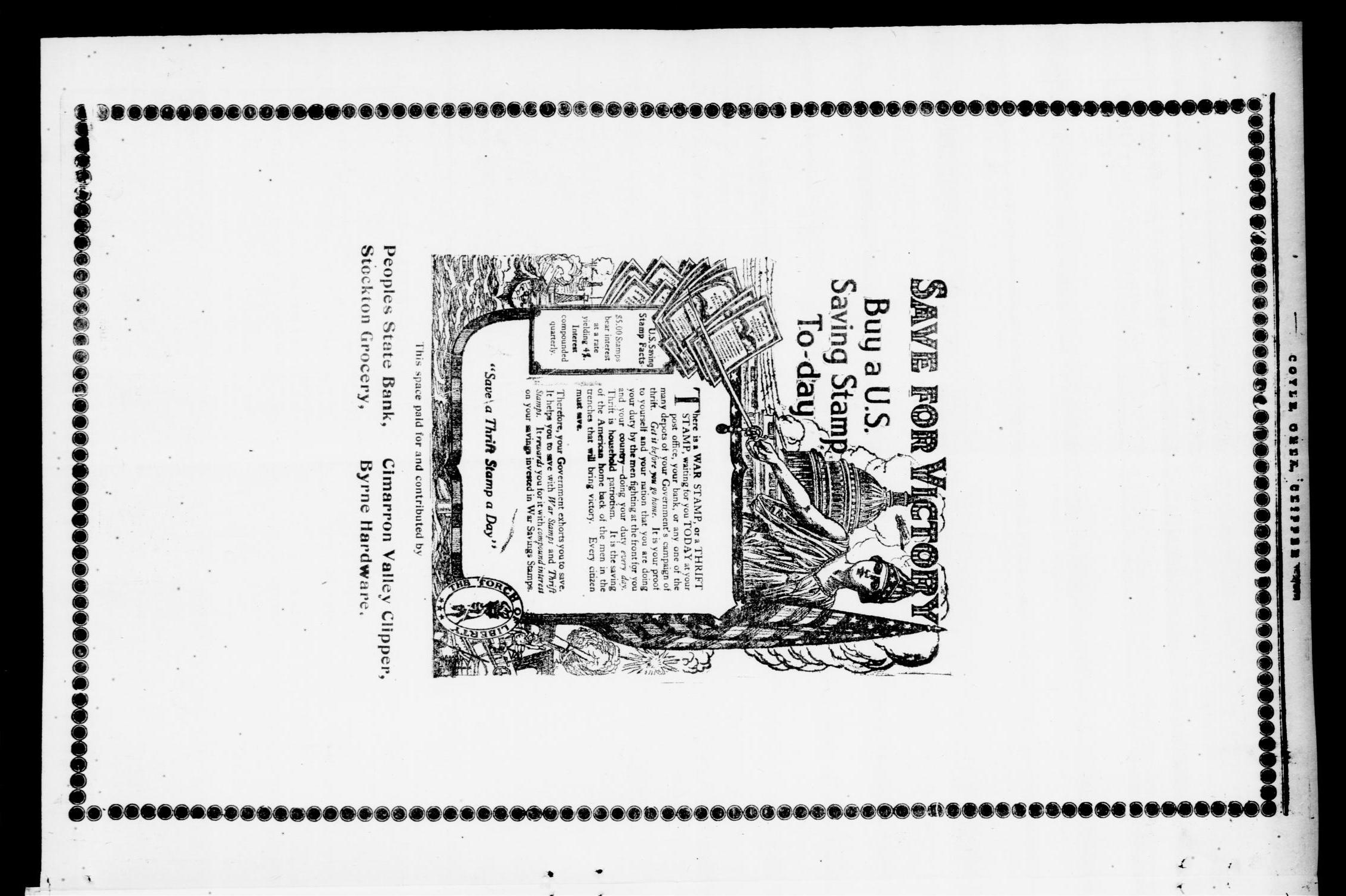 Cimarron Valley Clipper (Coyle, Okla.), Vol. 18, No. 13, Ed. 1 Thursday, August 1, 1918
                                                
                                                    [Sequence #]: 2 of 4
                                                