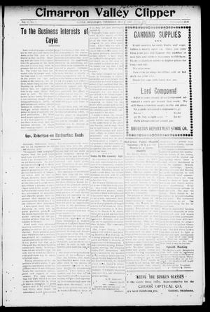 Cimarron Valley Clipper (Coyle, Okla.), Vol. 19, No. 1, Ed. 1 Thursday, May 15, 1919