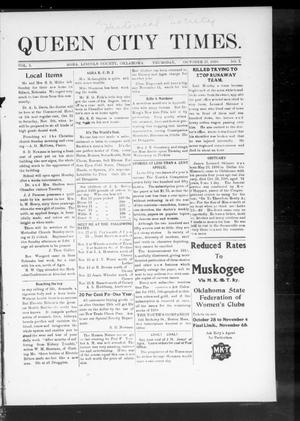 Queen City Times. (Agra, Okla.), Vol. 5, No. 7, Ed. 1 Thursday, October 27, 1910