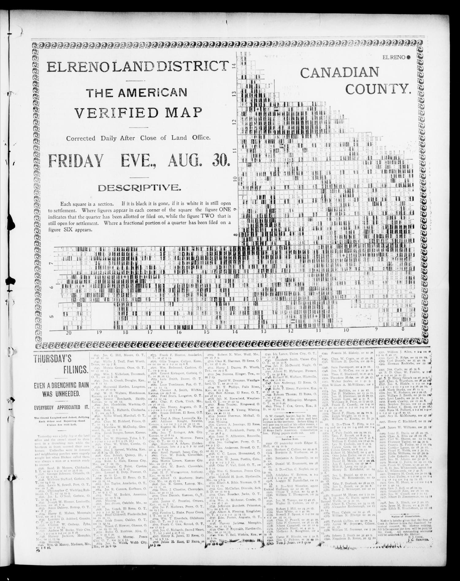 The El Reno Daily American. (El Reno, Okla. Terr.), Vol. 1, No. 46, Ed. 1 Saturday, August 31, 1901
                                                
                                                    [Sequence #]: 3 of 8
                                                