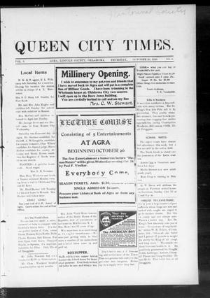 Queen City Times. (Agra, Okla.), Vol. 5, No. 6, Ed. 1 Thursday, October 20, 1910