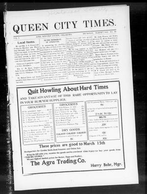 Queen City Times. (Agra, Okla.), Vol. 6, No. 26, Ed. 1 Thursday, March 7, 1912