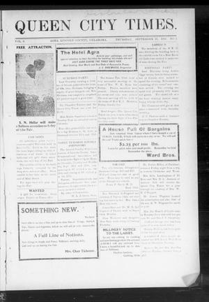Queen City Times. (Agra, Okla.), Vol. 6, No. 2, Ed. 1 Thursday, September 21, 1911