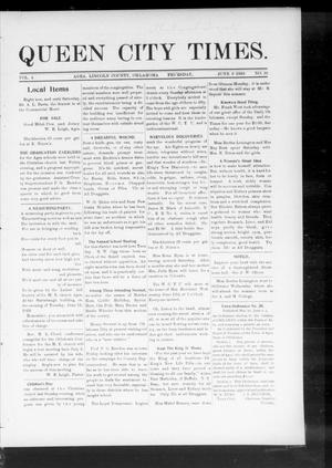 Queen City Times. (Agra, Okla.), Vol. 4, No. 39, Ed. 1 Thursday, June 9, 1910