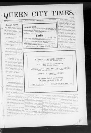 Queen City Times. (Agra, Okla.), Vol. 5, No. 39, Ed. 1 Thursday, June 8, 1911