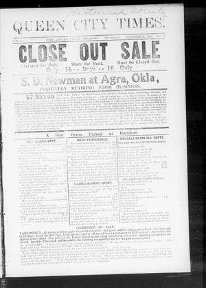 Queen City Times. (Agra, Okla.), Vol. 5, No. 11, Ed. 1 Thursday, November 24, 1910