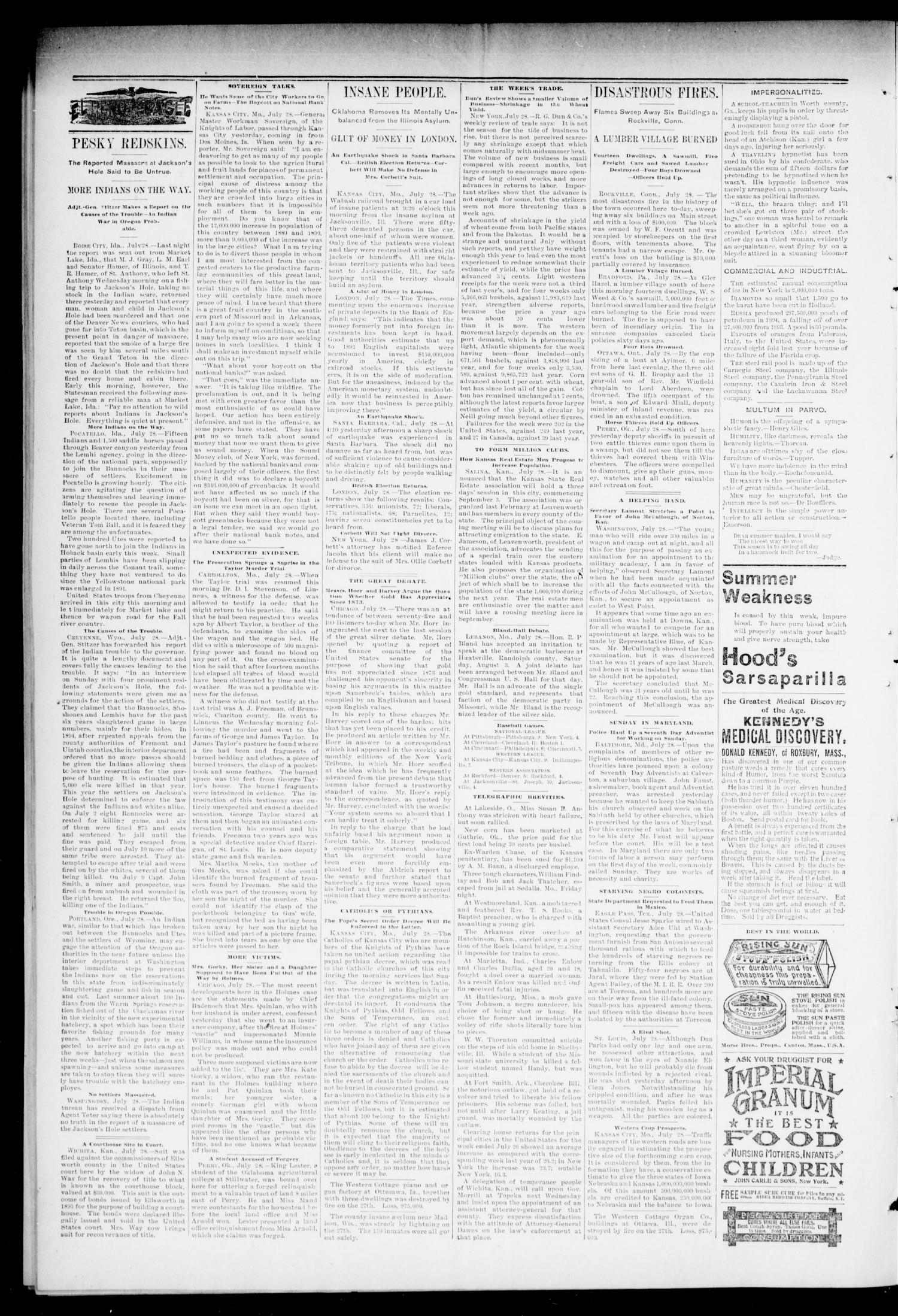 El Reno Daily Eagle. (El Reno, Okla.), Vol. 1, No. 256, Ed. 1 Tuesday, July 30, 1895
                                                
                                                    [Sequence #]: 2 of 4
                                                
