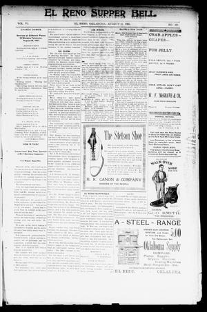 El Reno Supper Bell. (El Reno, Okla.), Vol. 6, No. 309, Ed. 1 Saturday, August 17, 1901