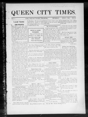 Queen City Times. (Agra, Okla.), Vol. 5, No. 43, Ed. 1 Thursday, July 6, 1911