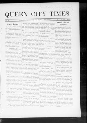 Queen City Times. (Agra, Okla.), Vol. 4, No. 45, Ed. 1 Thursday, July 21, 1910