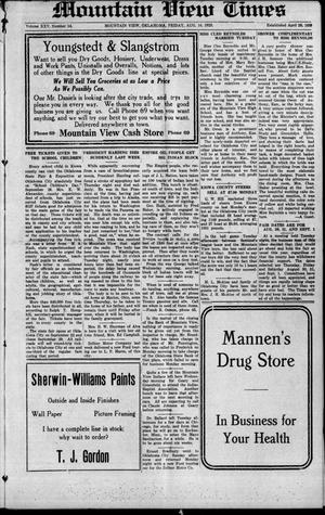 Mountain View Times (Mountain View, Okla.), Vol. 25, No. 14, Ed. 1 Friday, August 10, 1923