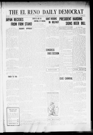 The El Reno Daily Democrat (El Reno, Okla.), Vol. 31, No. 186, Ed. 1 Wednesday, November 23, 1921