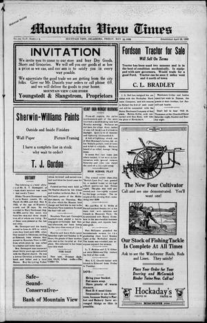 Mountain View Times (Mountain View, Okla.), Vol. 25, No. 2, Ed. 1 Friday, May 18, 1923
