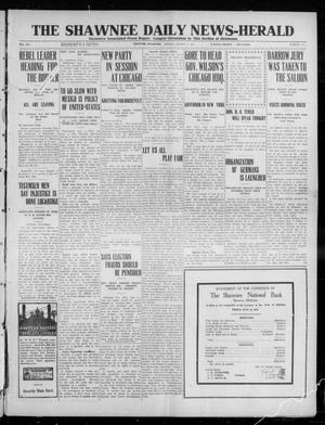 The Shawnee Daily News-Herald (Shawnee, Okla.), Vol. 16, No. 317, Ed. 1 Monday, August 5, 1912