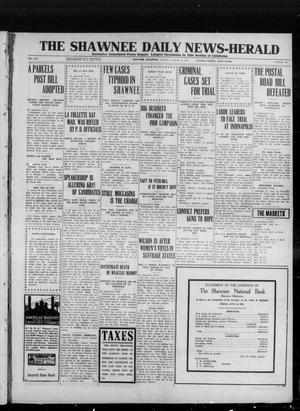 The Shawnee Daily News-Herald (Shawnee, Okla.), Vol. 16, No. 323, Ed. 1 Monday, August 12, 1912