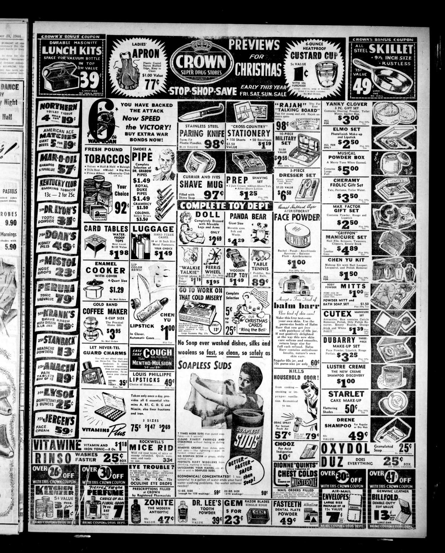 The El Reno Daily Tribune (El Reno, Okla.), Vol. 53, No. 228, Ed. 1 Thursday, November 23, 1944
                                                
                                                    [Sequence #]: 3 of 6
                                                