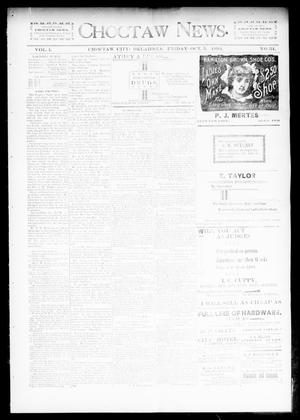 Choctaw News. (Choctaw City, Okla.), Vol. 1, No. 34, Ed. 1 Friday, October 5, 1894