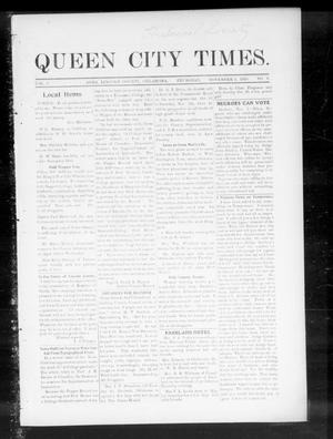 Queen City Times. (Agra, Okla.), Vol. 5, No. 8, Ed. 1 Thursday, November 3, 1910