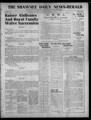 The Shawnee Daily News-Herald (Shawnee, Okla.), Vol. 24, No. 163, Ed. 1 Sunday, November 10, 1918