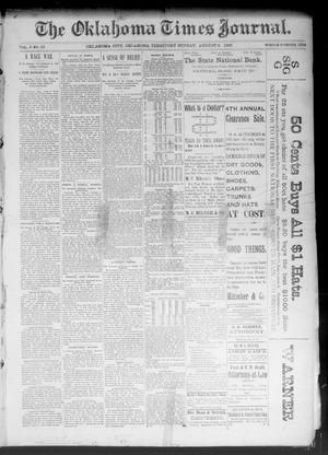The Oklahoma Times Journal. (Oklahoma City, Okla. Terr.), Vol. 5, No. 53, Ed. 1 Sunday, August 6, 1893