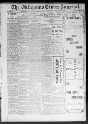 The Oklahoma Times Journal. (Oklahoma City, Okla. Terr.), Vol. 5, No. 85, Ed. 1 Wednesday, September 13, 1893