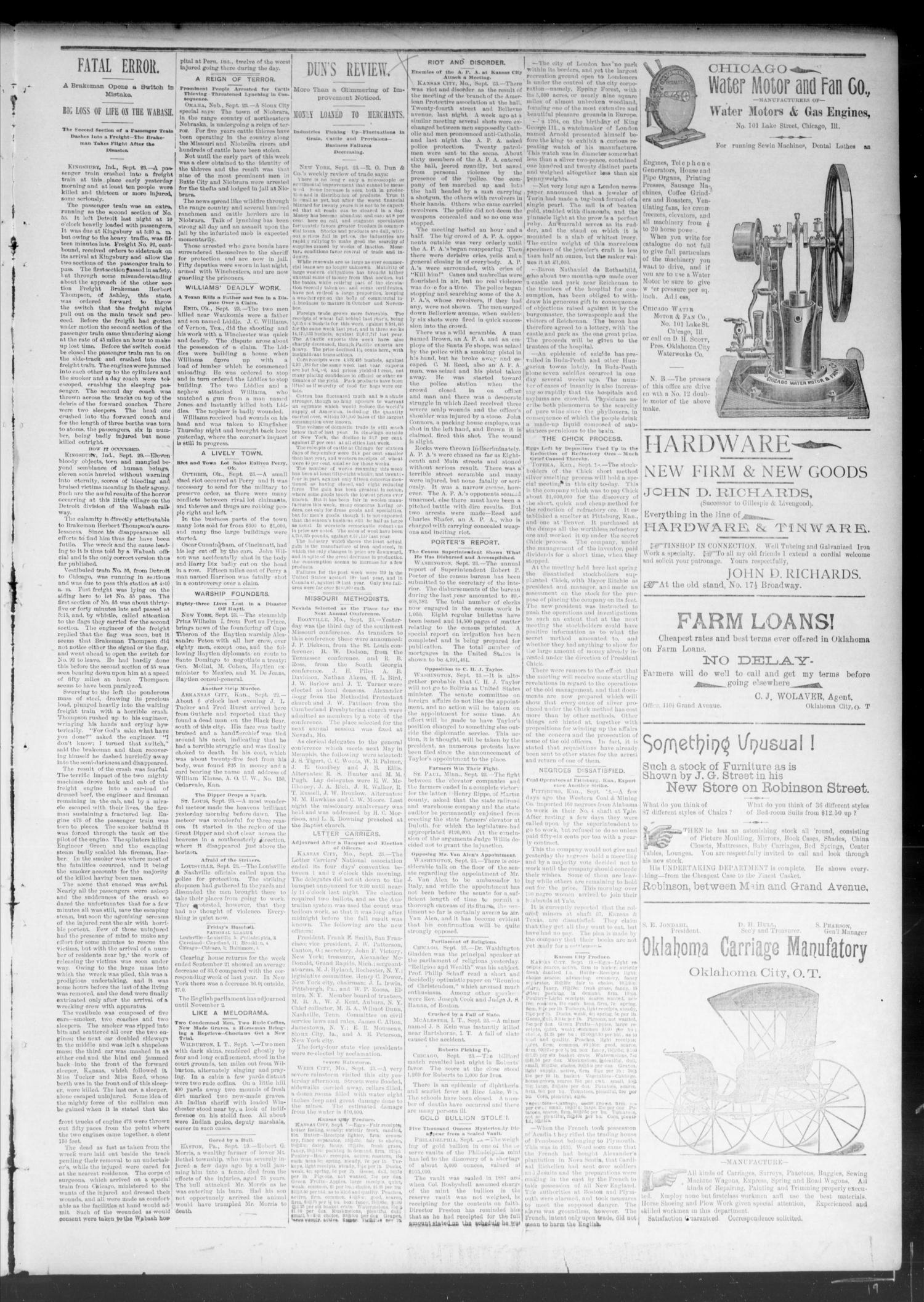 The Oklahoma Times Journal. (Oklahoma City, Okla. Terr.), Vol. 5, No. 96, Ed. 1 Tuesday, September 26, 1893
                                                
                                                    [Sequence #]: 3 of 4
                                                