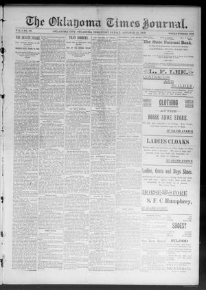 The Oklahoma Times Journal. (Oklahoma City, Okla. Terr.), Vol. 5, No. 111, Ed. 1 Friday, October 13, 1893