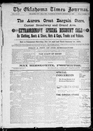 The Oklahoma Times Journal. (Oklahoma City, Okla. Terr.), Vol. 6, No. 156, Ed. 1 Wednesday, December 19, 1894