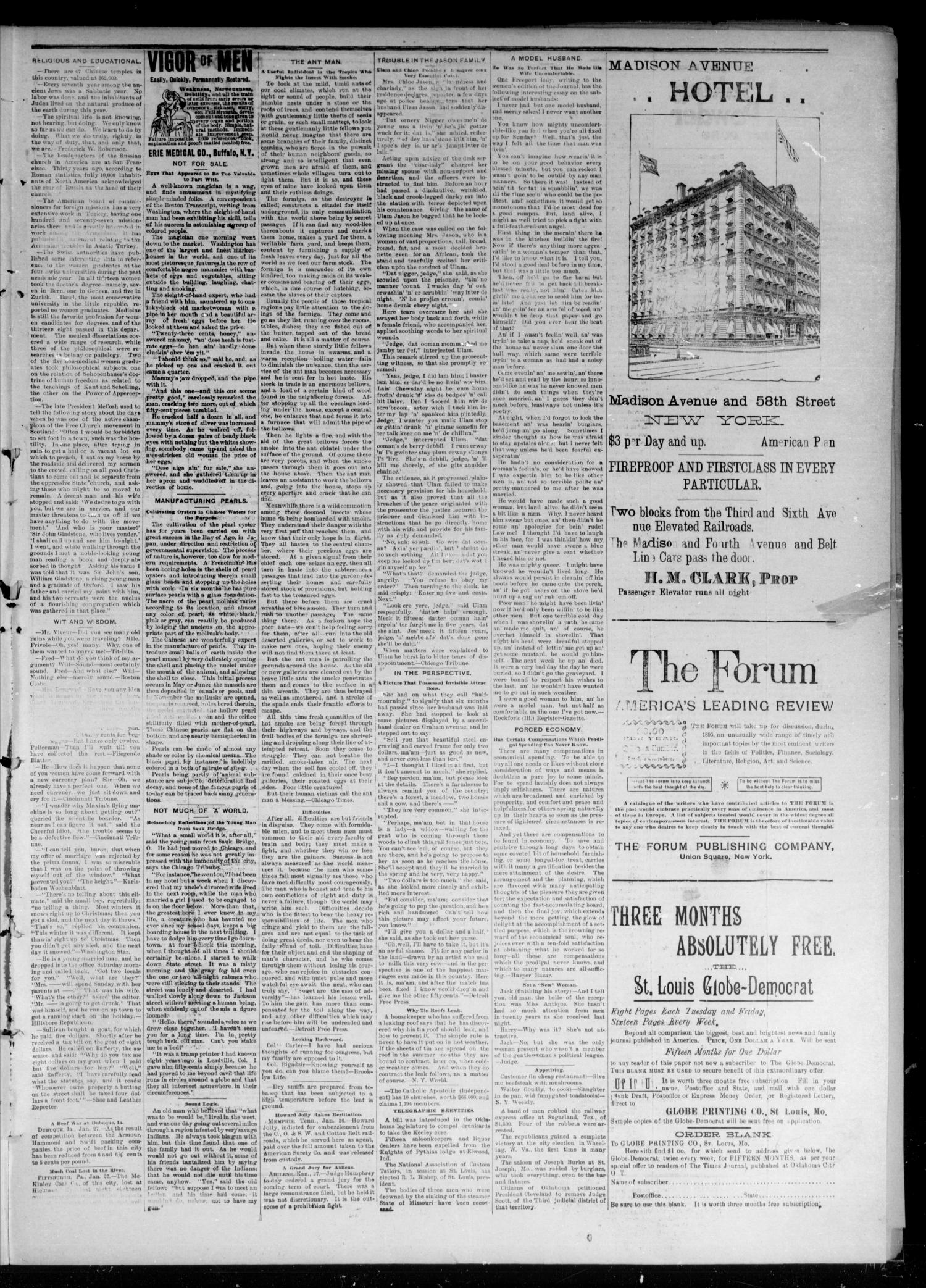 The Oklahoma Times Journal. (Oklahoma City, Okla. Terr.), Vol. 6, No. 197, Ed. 1 Thursday, February 7, 1895
                                                
                                                    [Sequence #]: 3 of 4
                                                