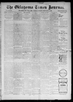 Primary view of object titled 'The Oklahoma Times Journal. (Oklahoma City, Okla. Terr.), Vol. 6, No. 201, Ed. 1 Tuesday, February 12, 1895'.