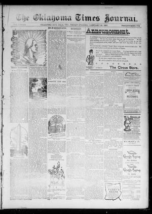 The Oklahoma Times Journal. (Oklahoma City, Okla. Terr.), Vol. 6, No. 210, Ed. 1 Friday, February 22, 1895