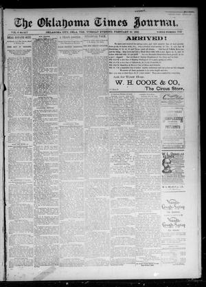 Primary view of object titled 'The Oklahoma Times Journal. (Oklahoma City, Okla. Terr.), Vol. 6, No. 213, Ed. 1 Tuesday, February 26, 1895'.