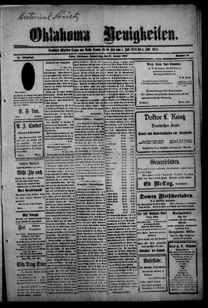 Oklahoma Neuigkeiten. (Perry, Okla.), Vol. 11, No. 40, Ed. 1 Thursday, January 30, 1913